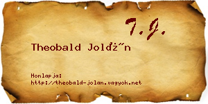 Theobald Jolán névjegykártya